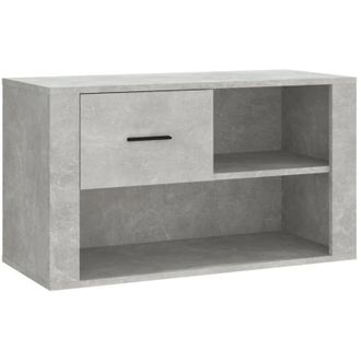 vidaXL Shoe Cabinet Concrete Grey 80x35x45 cm Engineered Wood Vidaxl
