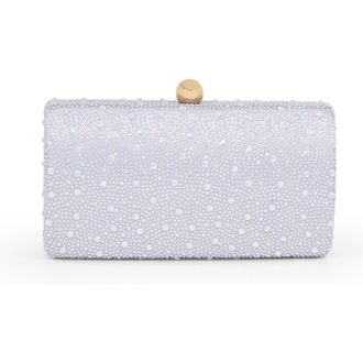 Badgley Mischka Heather Opal Crystal Minaudiere in Blue at Nordstrom, Size Small