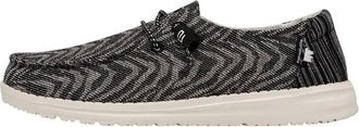 Hey Dude Womens Wendy Woven Sneakers In Zebra Black Stripe