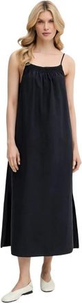 Marc O'Polo Jurk met spaghettibandjes - Dames - Casual kleedjes - Blauw - S - Katoen - Kleedjes