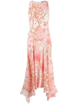 Stella McCartney tropical print sleeveless dress - women - Silk - 38 - Orange