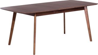 Beliani Mesa De Comedor Y Cocina Extensible Chapada En Nogal Oscuro 150/190 X 90 Cm Madox