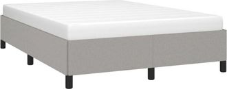 vidaXL Bed Frame without Mattress Light Grey 135x190 cm Double Double Fabric vidaXL