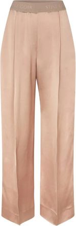 Stine Goya Luxe Wijde Satijnen Broek - Dames - Wijde Broeken - Roze - M - Satijn - Broeken