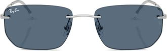 Ray-Ban rimless rectangle sunglasses - unisex - Metal/Acetate - 56 - Silver