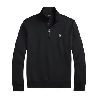Polo Ralph Lauren Hoodies & sweatvesten, Heren, Zwart, XL, Katoen, Double-Knit Quarter-Zip Pullover