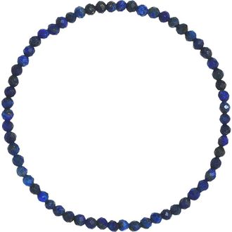 Zoe Lev Jewelry Lapis Lazuli Stretch Beaded Bracelet in Blue Lapis at Nordstrom