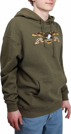 Antihero Skateboards Eagle Hoodie In Army Green