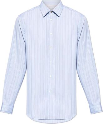 Paul Smith Het Gestreept Overhemd - Heren - Zakelijke Overhemden - Blauw - 2XL - Katoen - Overhemden