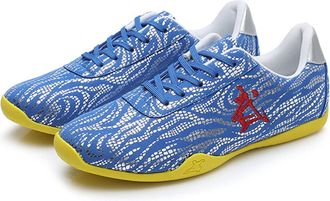 Generic Taekwondo Shoes, Breathable Martial Arts Sneakers, Sport Boxing Kung Fu Taichi Lightweight for Adults and Children(Blue,9.5 UK)