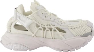 Versace Witte Leren Mand Schoenen Lente-Zomer 2025 - Dames - Sneakers - Wit - 40 EU - Leer - Schoenen