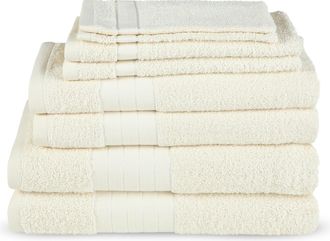 Good Morning Handtuch Set »Uni« Baumwolle, Walkfrottee, Bordüre, 500 GSM,Einfarbig, ohne Aufhängung