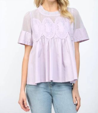 Fate It-Girl Appliqu&eacute; Top In Lavender
