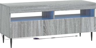 vidaXL Mueble De Tv Led Sonoma Gris Madera De Ingenier&iacute;a Vidaxl