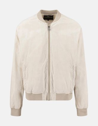 Fynch-Hatton Mens Garment Dyed Cotton Jacket Cement - Cream - Size: 38/Regular