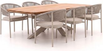 Bellagio la vita attrattiva Bellagio Panaro/Induno Deens Ovaal 240cm dining tuinset 7-delig stapelbaar