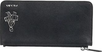 Prada Tweedehands leren portemonnees - Dames - Vintage Accessoires - Zwart - ONE Size - Leer - Vintage