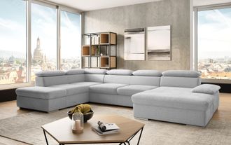 Sit&more Wohnlandschaft »Valantine U-Form, B: 349 cm« mit Arm- & Kopfteilverstellung, optional mit Bettfunktion