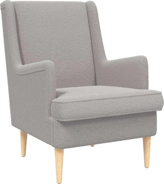 vidaXL Sill&oacute;n Gris Claro Boucl&eacute; Vidaxl
