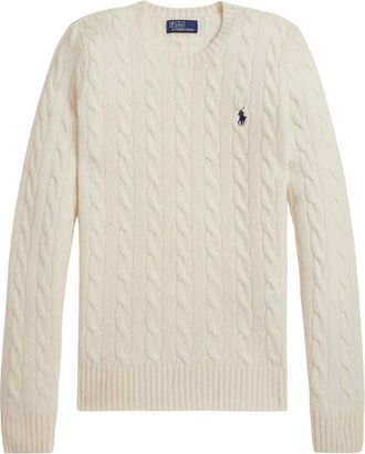 Polo Ralph Lauren Su&eacute;ter de punto trenzado - Knitwear - Mujer - Beige - XS