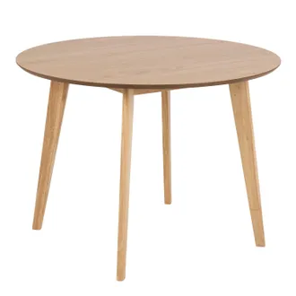 Furniture To Go Roxby Round Dining Table in Oak 105x76cm in Light Oak | Size: 105x76 cm