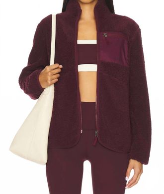 SPLITS59 Harris Sherpa Jacket In Burgundy
