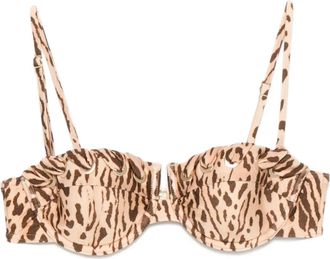 Zimmermann Top bikini leopardato - Toni neutri