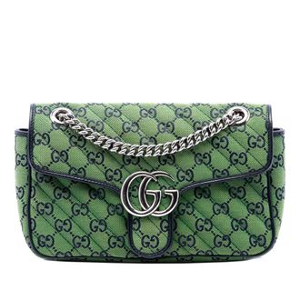 Gucci Pre-owned Gucci Medium GG Marmont Matelasse Diagonal GG Canvas Shoulder Bag Ladies MUA3ILDGLR4D2VMN
