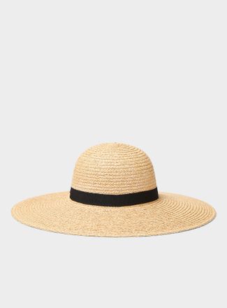 Canadian Hat Womens Ribbon and bow raffia hat