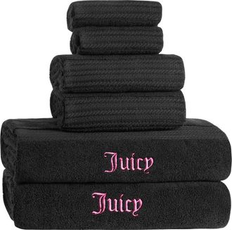 Juicy Couture Alyssa 6-Piece Towel Set in Black at Nordstrom Rack