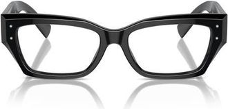 Dolce & Gabbana 53mm Rectangular Reading Glasses in Black at Nordstrom