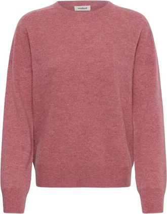 Soaked In Luxury Sida Seamless V-Neck - Dames - Truien - Roze - Maat: S Wol