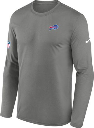 Nike Buffalo Bills Alt Legend Small Logo Nike Mens Dri-FIT NFL Long-Sleeve T-Shirt in Grey | 02TJ01PQ81-UE8