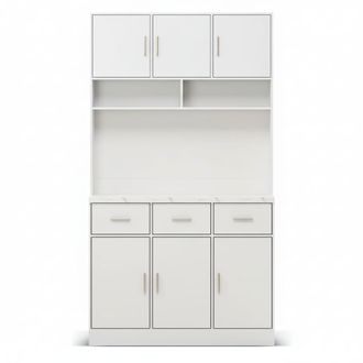 Urban Meuble Vitrina alta con iluminaci&oacute;n led, 3 cajones y 6 puertas