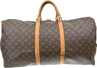 Louis Vuitton Pre-owned Weekend Bags, female, Brown, Size: ONE SIZE Pre-owned Monogram Keepall Travel Bag