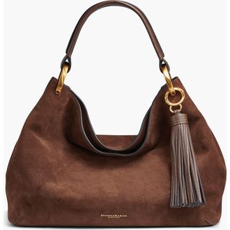 DKNY Glenwood Suede Shoulder in Chocolate at Nordstrom