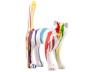 Schubiger M&ouml;bel Skulptur Bunte Katze 2