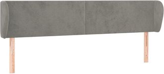 vidaXL Cabecero De Terciopelo Gris Claro 183x23x78/88 Cm Vidaxl