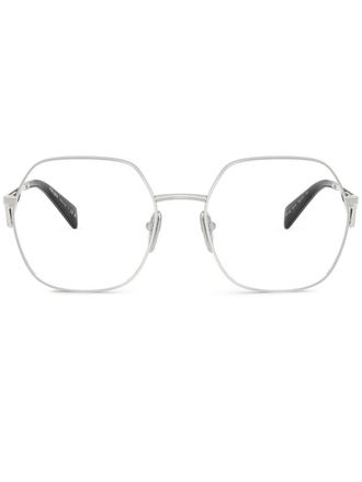 Prada geometric-frame glasses - Silver