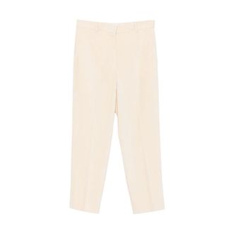 Circolo 1901 Gecropte Corduroy Broek - Dames - Broeken - Beige - Maat: M Corduroy