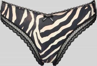 HUGO BOSS String mit Spitzenbesatz in Black, Gr&ouml;&szlig;e XS