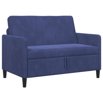 vidaXL Divano Con Storage Blu Polizia 122 X 78 X 87 Cm Poliestere Vidaxl