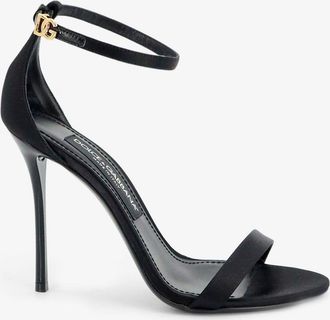Dolce & Gabbana Sandali in satin con logo DG in metallo - DOLCE & GABBANA - gender_Woman