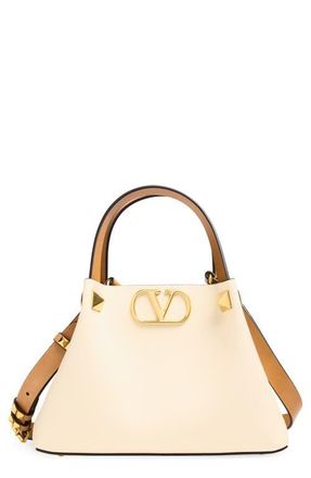 Valentino Garavani Small VLOGO Signature Top Handle Bag in White at Nordstrom