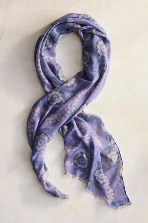 Elizabeth Gillett Lavender Motif Scarf
