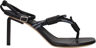 Off-white Off- Leather Flip-Flop Womens Sandals