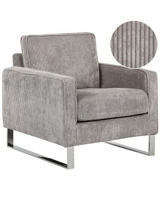 Beliani Sill&oacute;n pana gris claro
