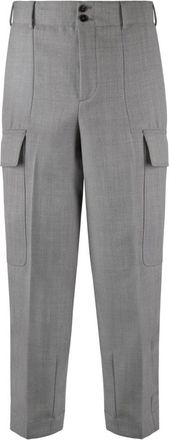 Pantaloni Torino Broeken, Heren, Grijs, W36, Wol, Wollen broek met meerdere zakken