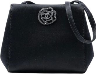 Chanel Borsa a spalla vintage in raso camelia Pre-owned - - Pre-owned - Donna - Nero - ONE SIZE