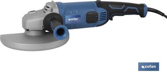 cofan Amoladora Angular 2400w &Oslash;230mm, Amoladora Angular &Oslash;230 Mm De 2400 W Y Arranque Progresivo, Con Interruptor Hombre Muerto, Empu&ntilde;adura Lateral Antivibra